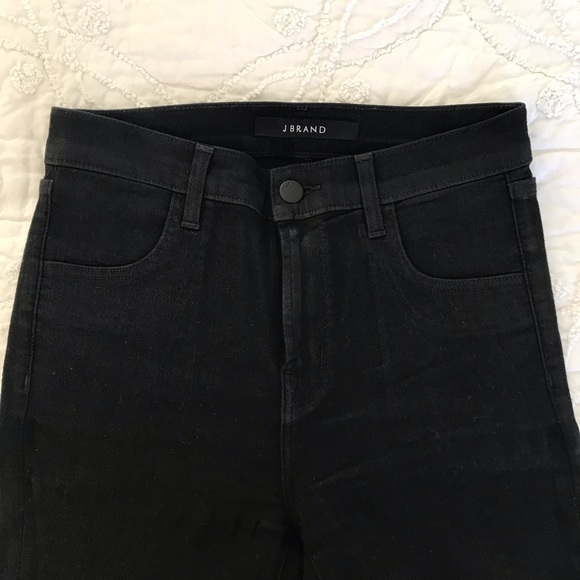 J Brand Jeans Womens Size 26 Black Alana Coated Denim High-Rise Crop - Picture 7 of 12